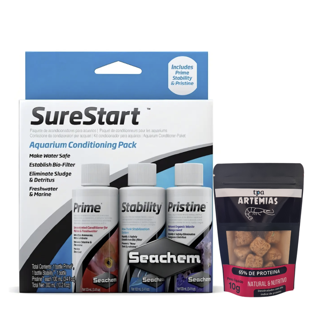 Compre prime, stability e pristine 100ml e ganhe 10g de artemias