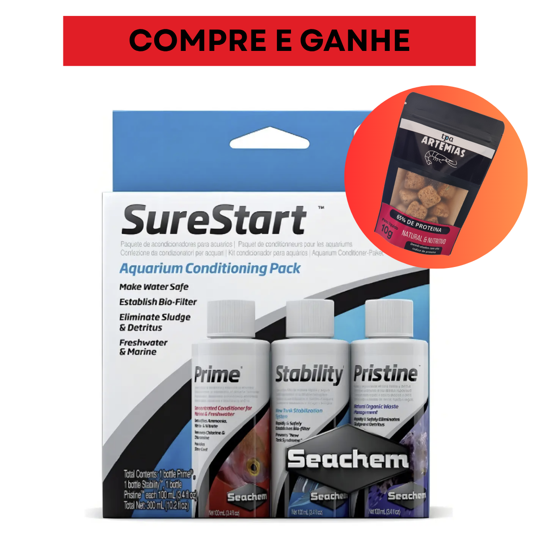 Compre prime, stability e pristine 100ml e ganhe 10g de artemias