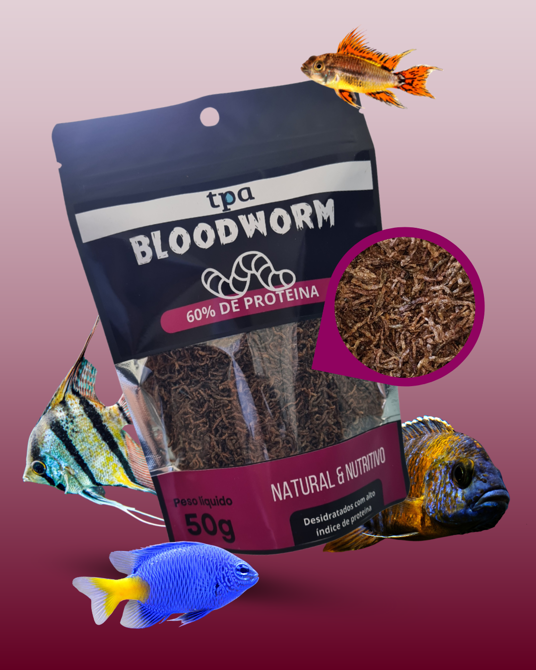(BLACK) BloodWorms Desidratados - PROTEIN LINE