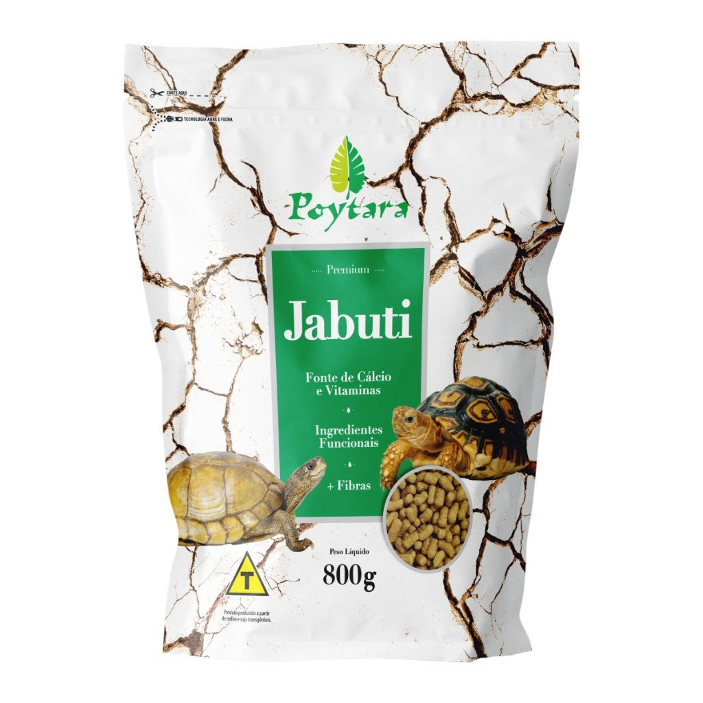 Ração Para Jabutis Poytara Premium Jabuti Bag 800g em Grão
