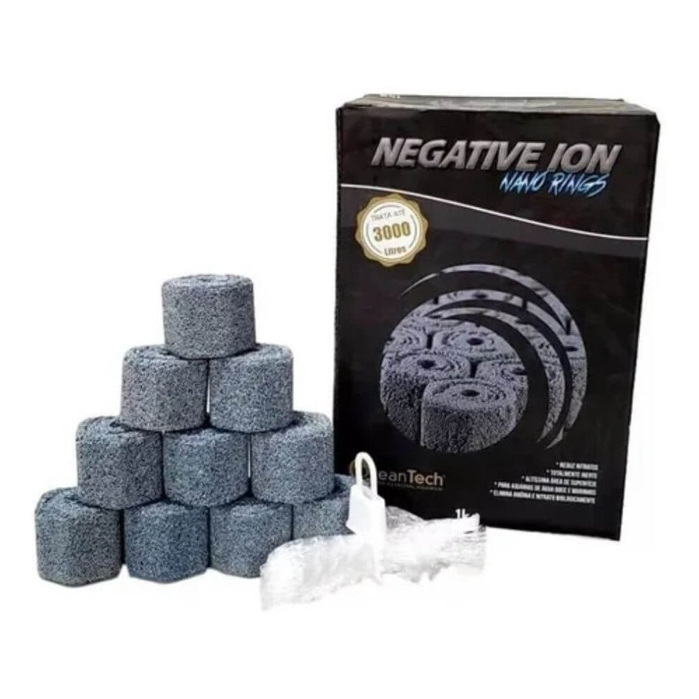 Nano Rings Negative Ion Midia Biologica OceanTech Trata até 3000l 1kg Caixa Original