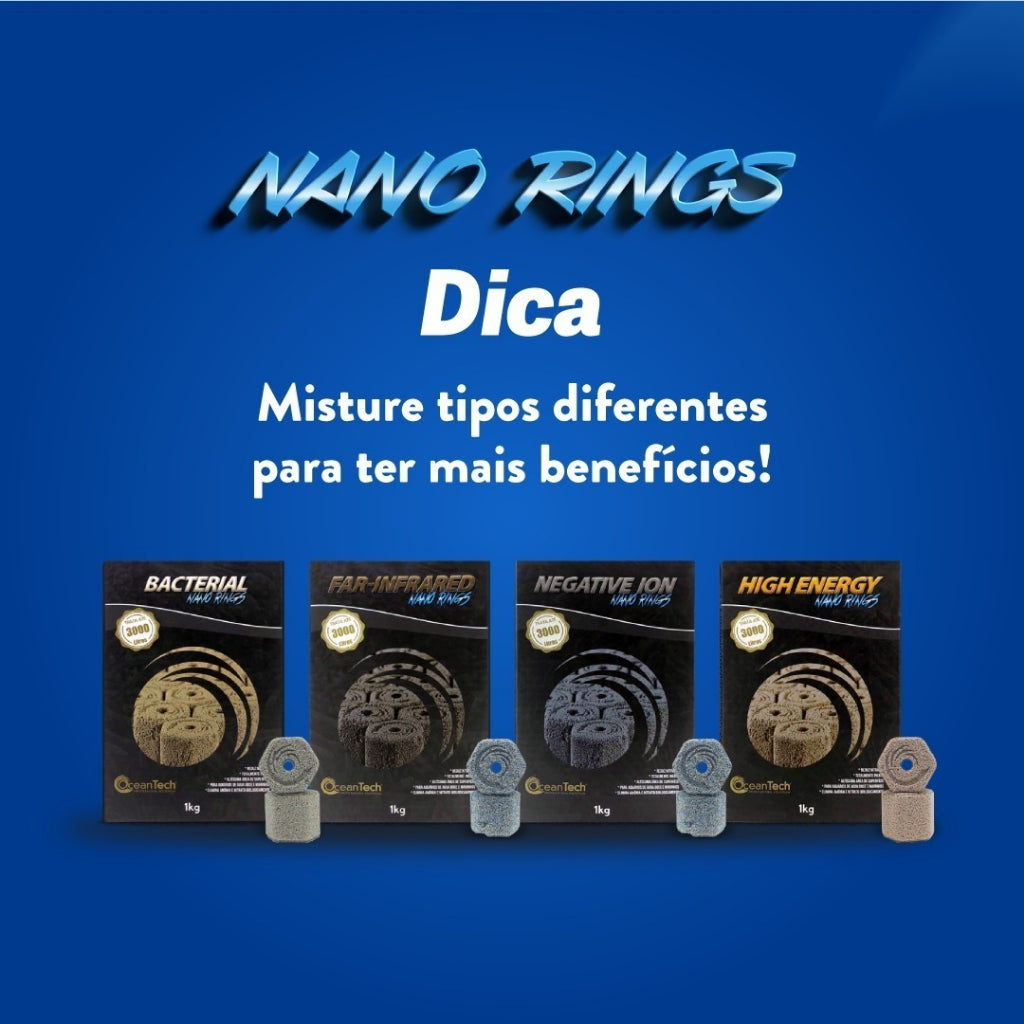 Nano Rings Negative Ion Midia Biologica OceanTech Trata até 3000l 1kg Caixa Original