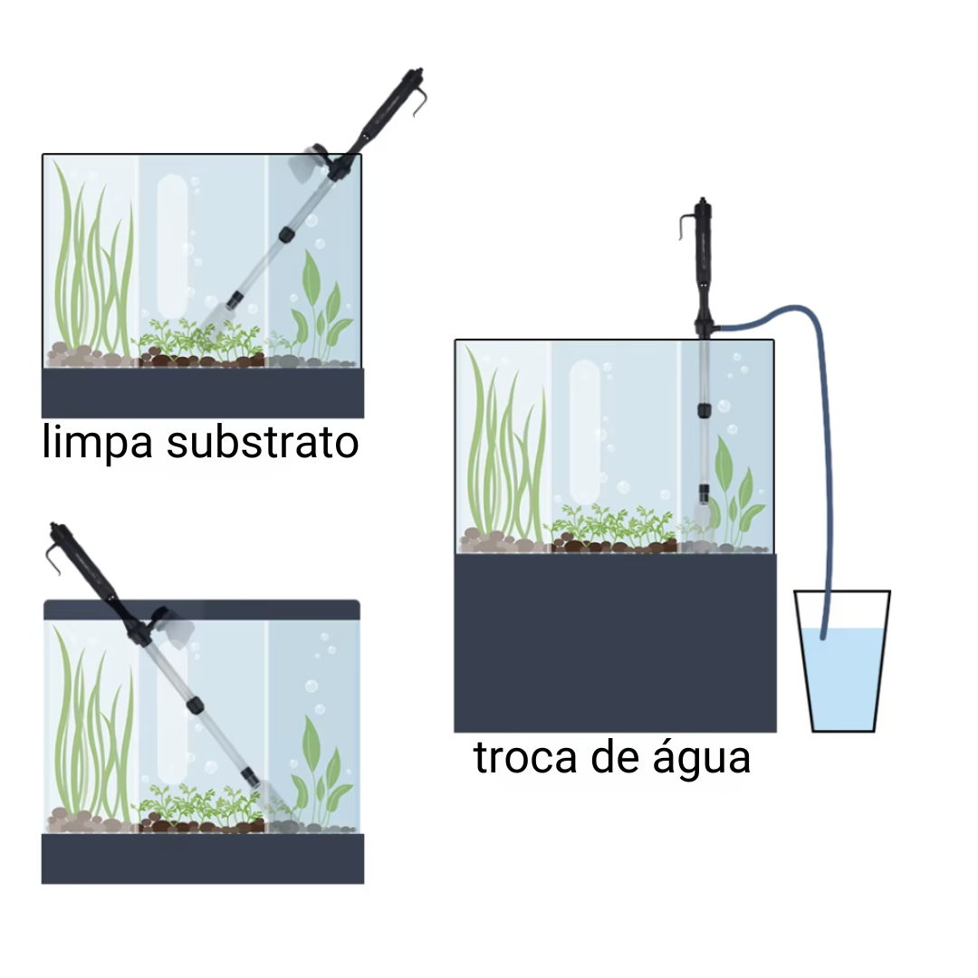 sifão elétrico filtro de sujeira 500 litros por hora