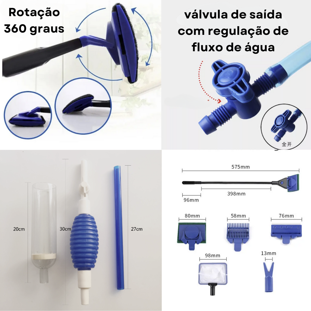 Kit limpeza sifão + esfregão