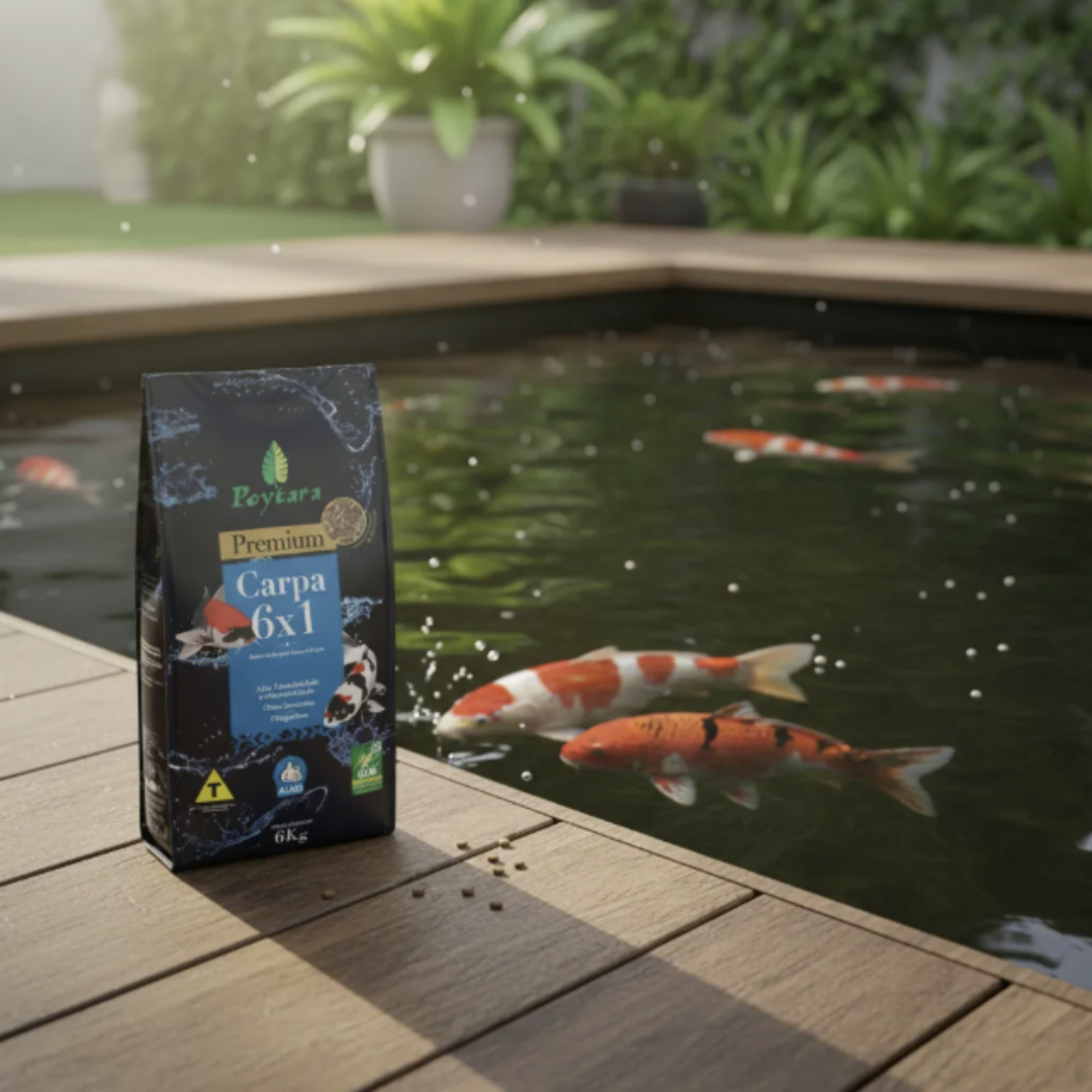 Ração Para Carpas Poytara Premium Carpa 6x1 - Poytara Lagos e Aquários