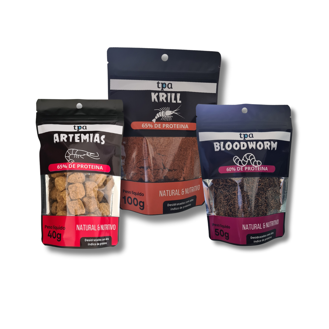 COMBO KRILL, ARTÊMIAS, BLOODWORM - PROTEIN LINE