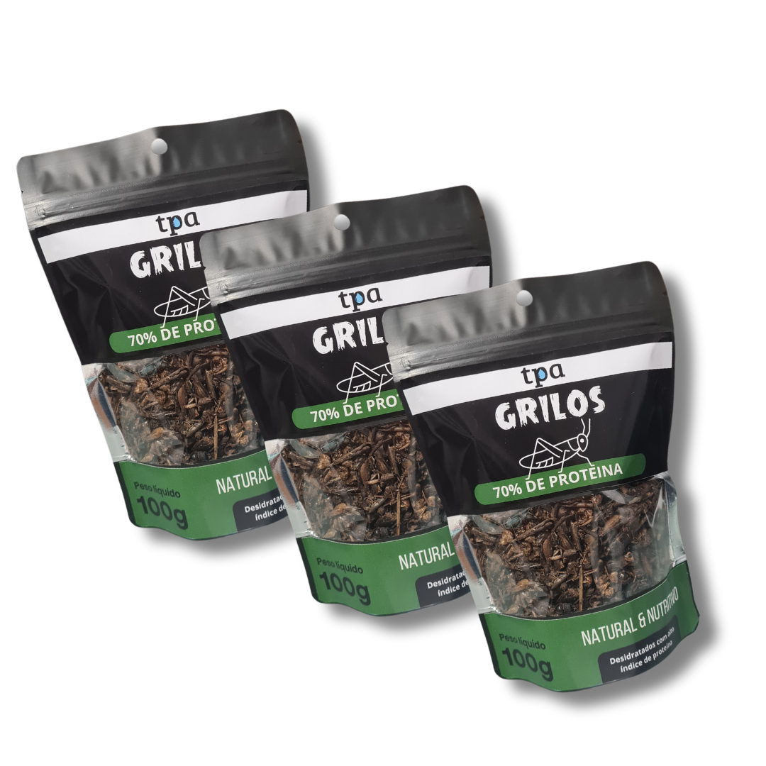 (BLACK) Grilos Desidratados - PROTEIN LINE
