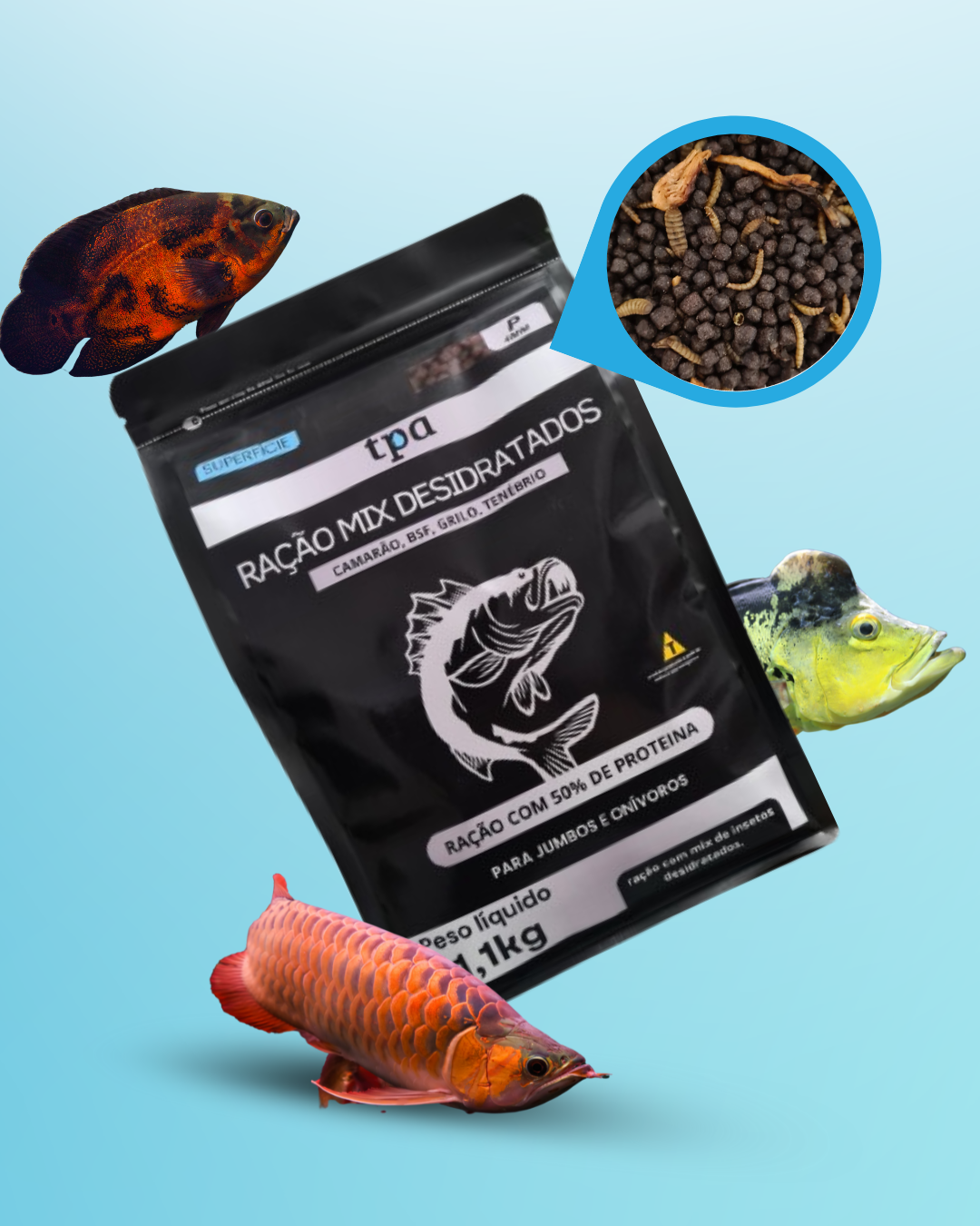 Ração MIX desidratados