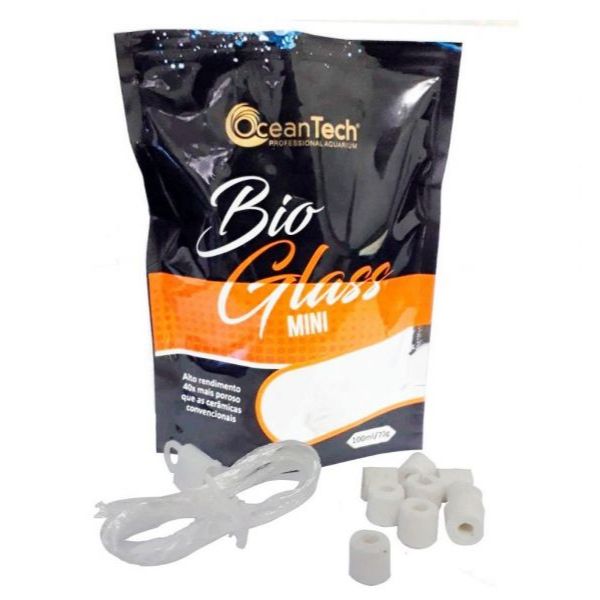 Ocean Tech Bio Glass Mini 100ml. Mídia Filtrante Alta Capacidade De Filtragem Aquarios Fontes Lagos.