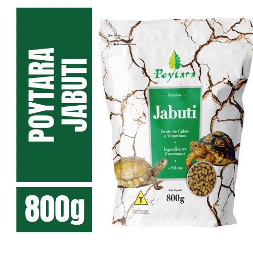 Ração Para Jabutis Poytara Premium Jabuti Bag 800g em Grão