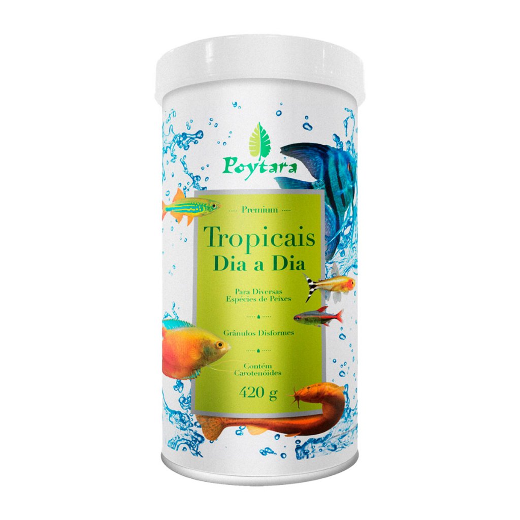 Raçao Poytara Tropicais Dia A Dia 420g Peixes Aquario