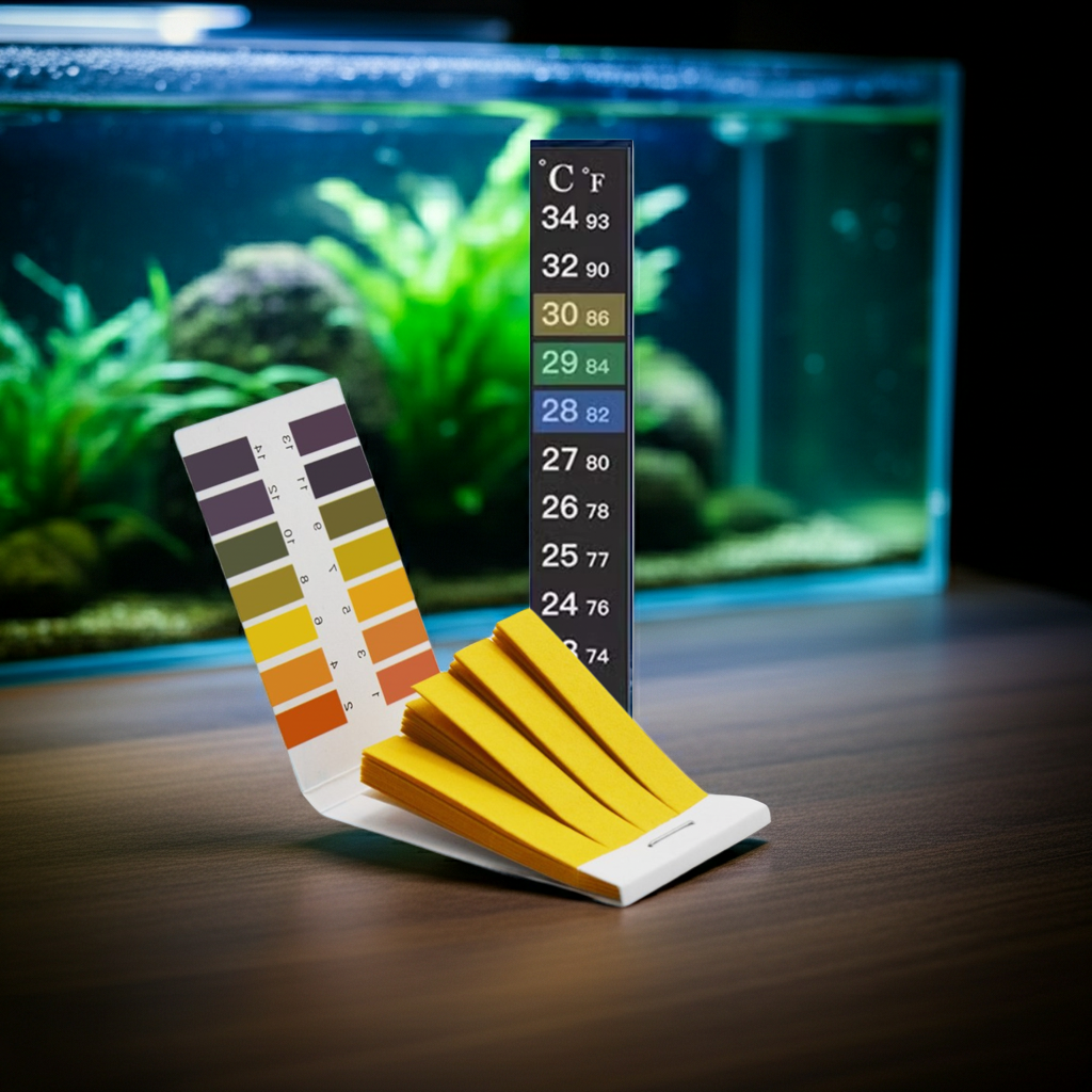 Combo 80 fitas de PH (0-14) + termómetro magnético