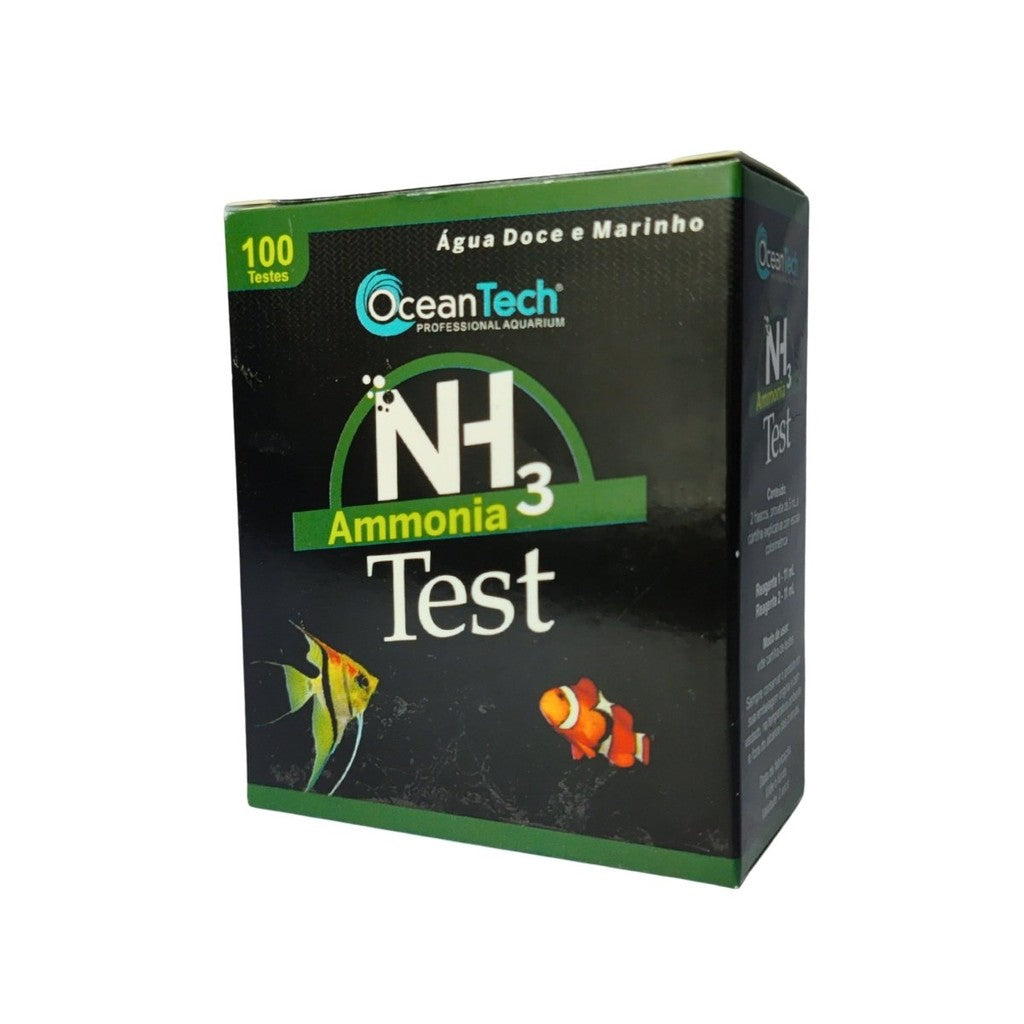 Ocean Tech Amônia NH3 Kit Teste 100 Unid Aquário Peixes