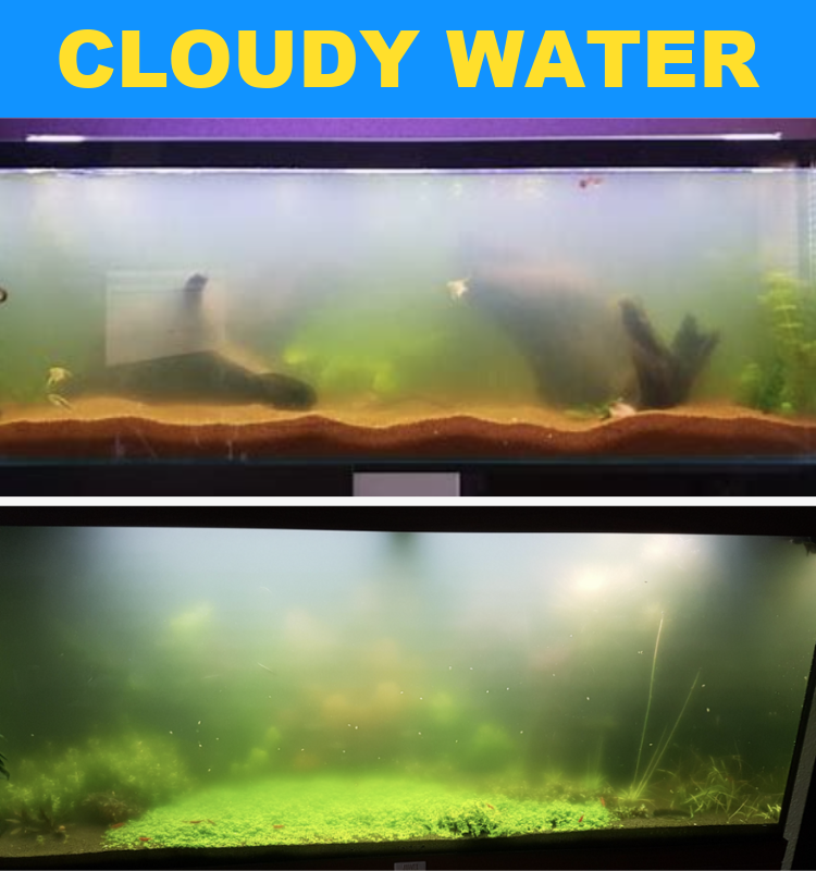 Cloudy aquarium water