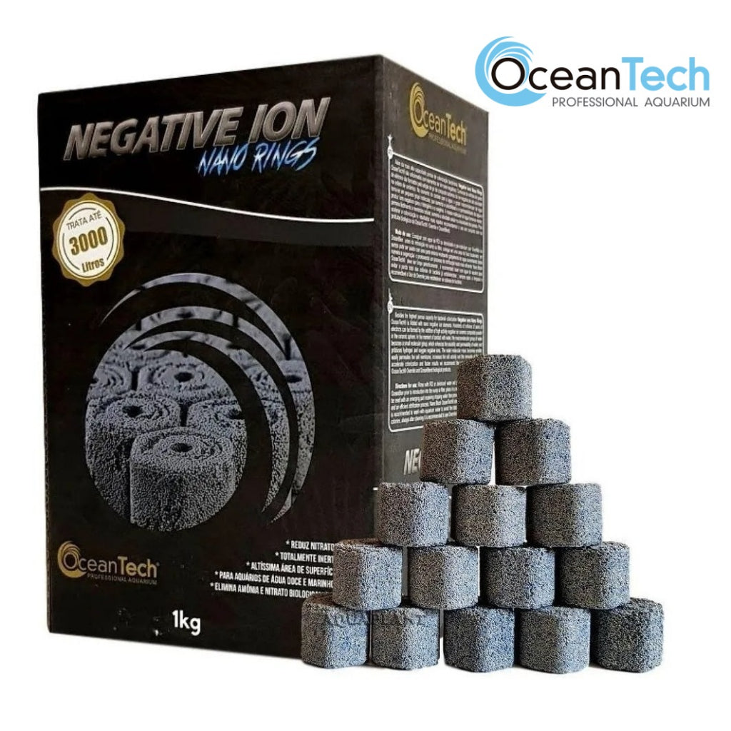 Nano Rings Negative Ion Midia Biologica OceanTech Trata até 3000l 1kg Caixa Original
